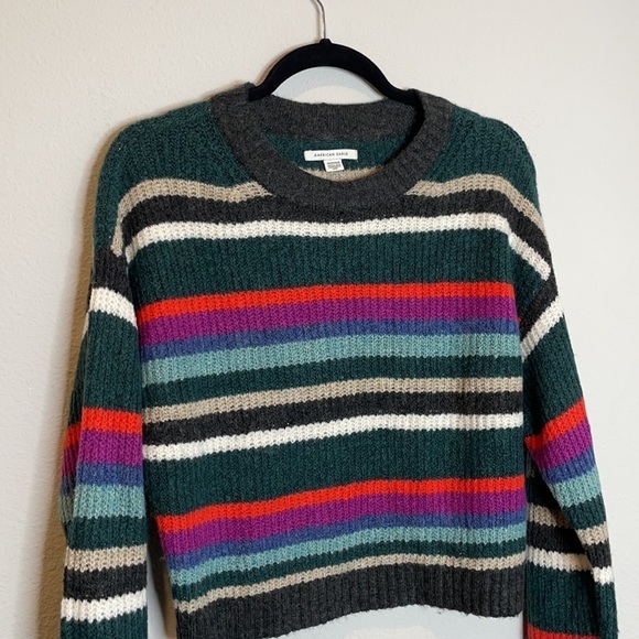 American Eagle | Cozy Striped Crew Neck Sweater - Picture 2 of 6